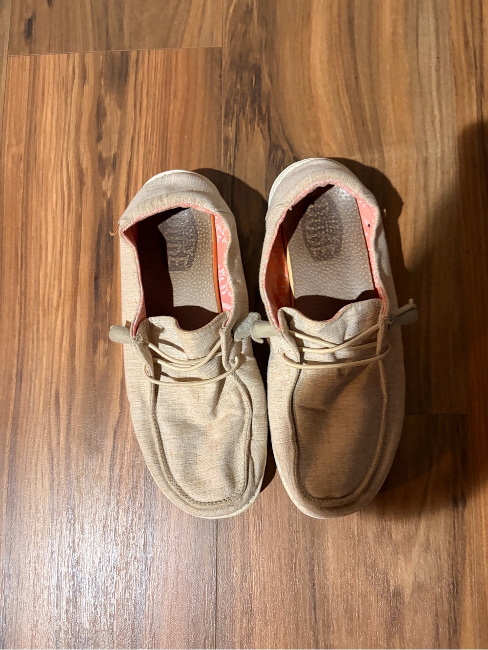 Casual Canvas Slip-On Shoes in Beige